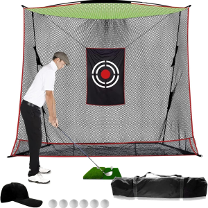 Golf Practice Hitting Net 1083 FT Portable Heavy Duty Golf Driving Chipping Nets with Turf Mat/Hat/Balls/Tees/Bag for Adults Backyard