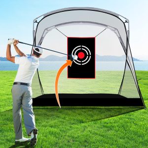 Golf Driving Net, Golf Net, Golf Practice Net, Portable Golf Hitting Net with Target and Carrying Bag, Golf Driving Nets for Backyard Indoor Outdoor,97ft