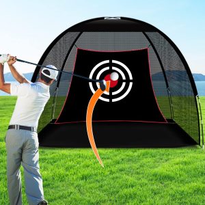 Golf Net, Golf Swing Net, Indoor Golf Net, Golf Hitting Net with Carry Bag and Target, Golf Practice Net 6.7x3.3x5 Ft,Golf Nets for Backyard Driving,Golf Nets for Kids and Adult Black